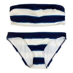 New! Kate Spade Awning Stripe Bandeau Bikini